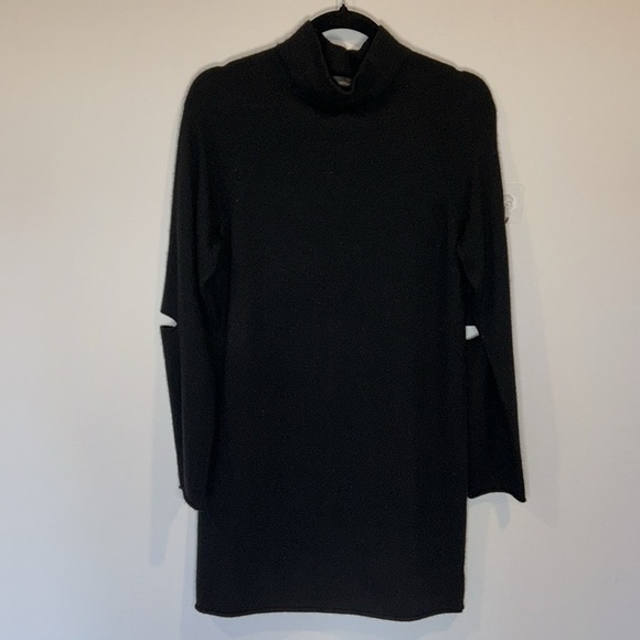 360 Cashmere Lynx Cut Outs Sweater  Dress in Black - Picture 3 of 9